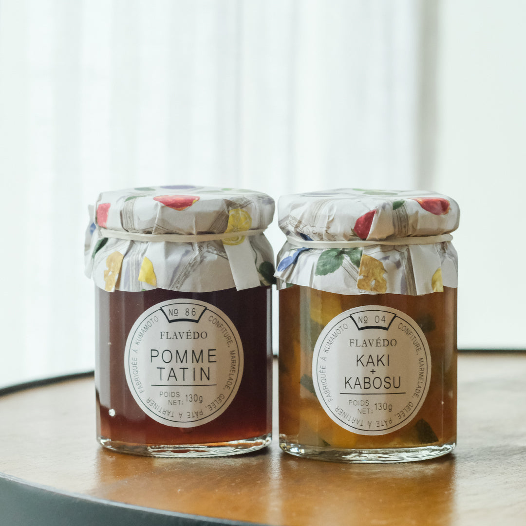 左:りんごタタン風、右:太秋柿+かぼす