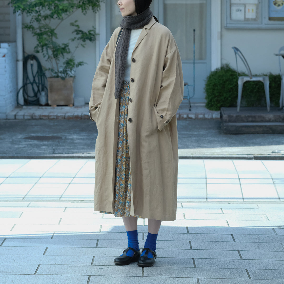 【受注商品】手編みカシミヤのミニスカーフ