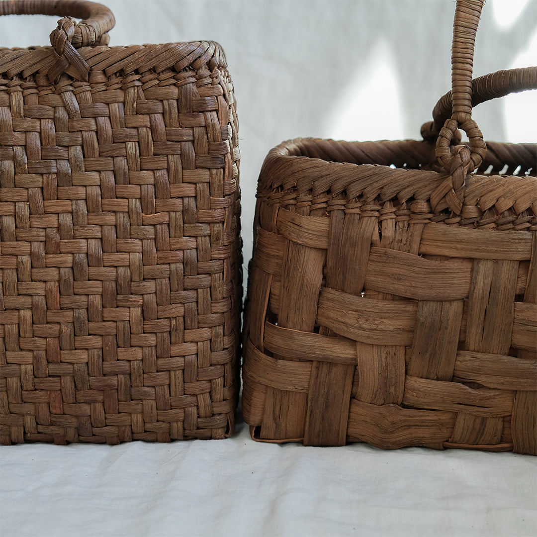 宮本工芸/山ぶどうかご あじろ編み 角型2.5分 巻き手