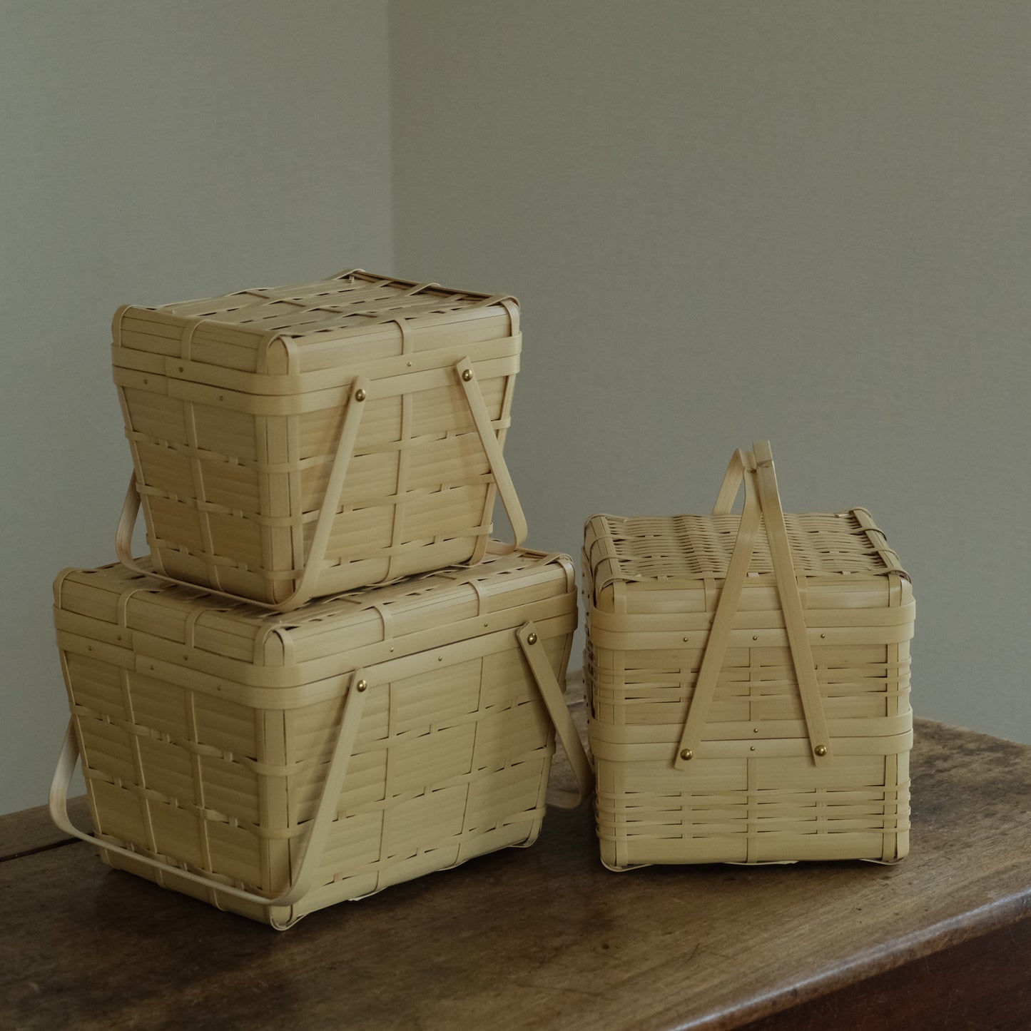 tpfc/スタッキングバスケット/ふた・取手つき