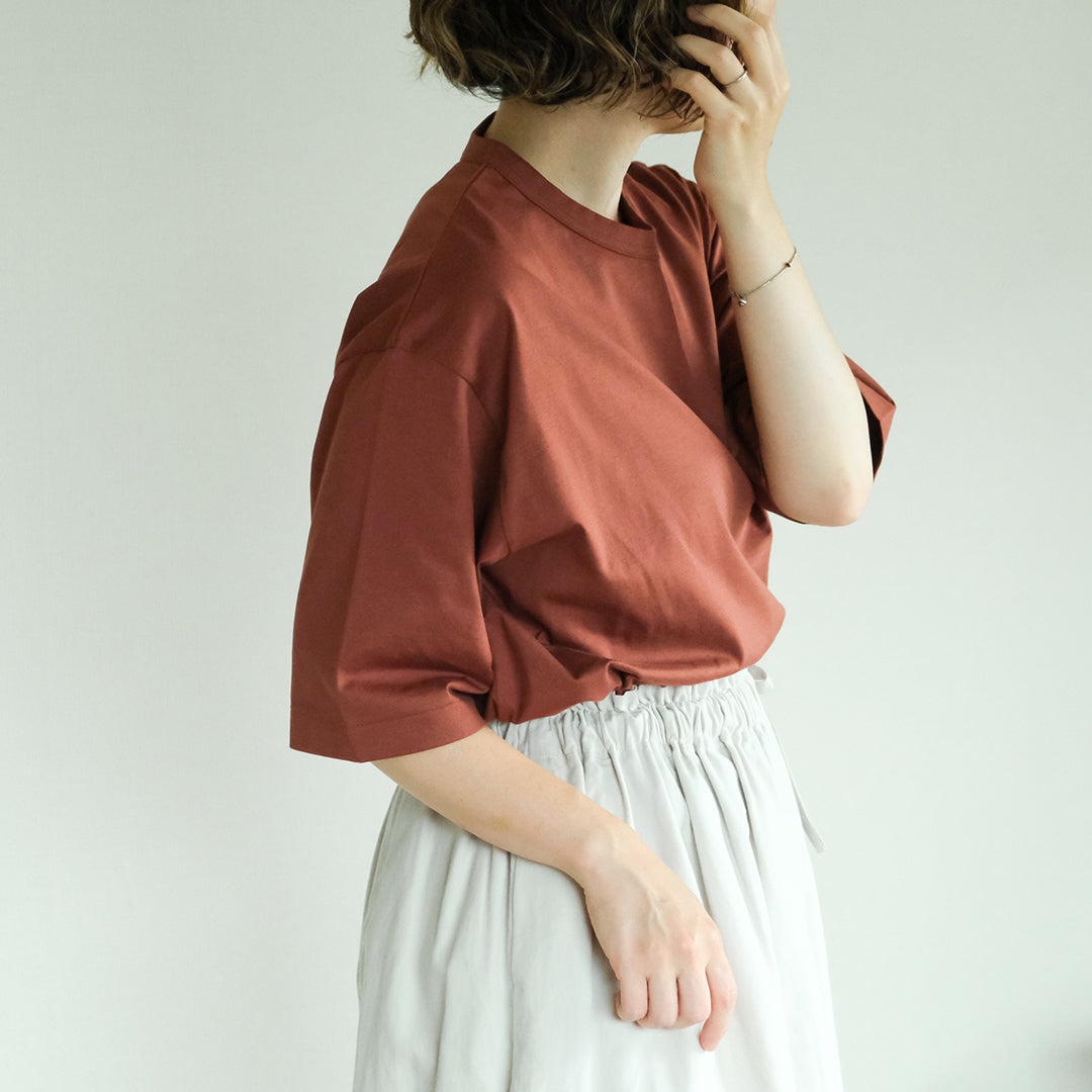 SALUÉ/white label スムース ハーフスリーブTシャツ