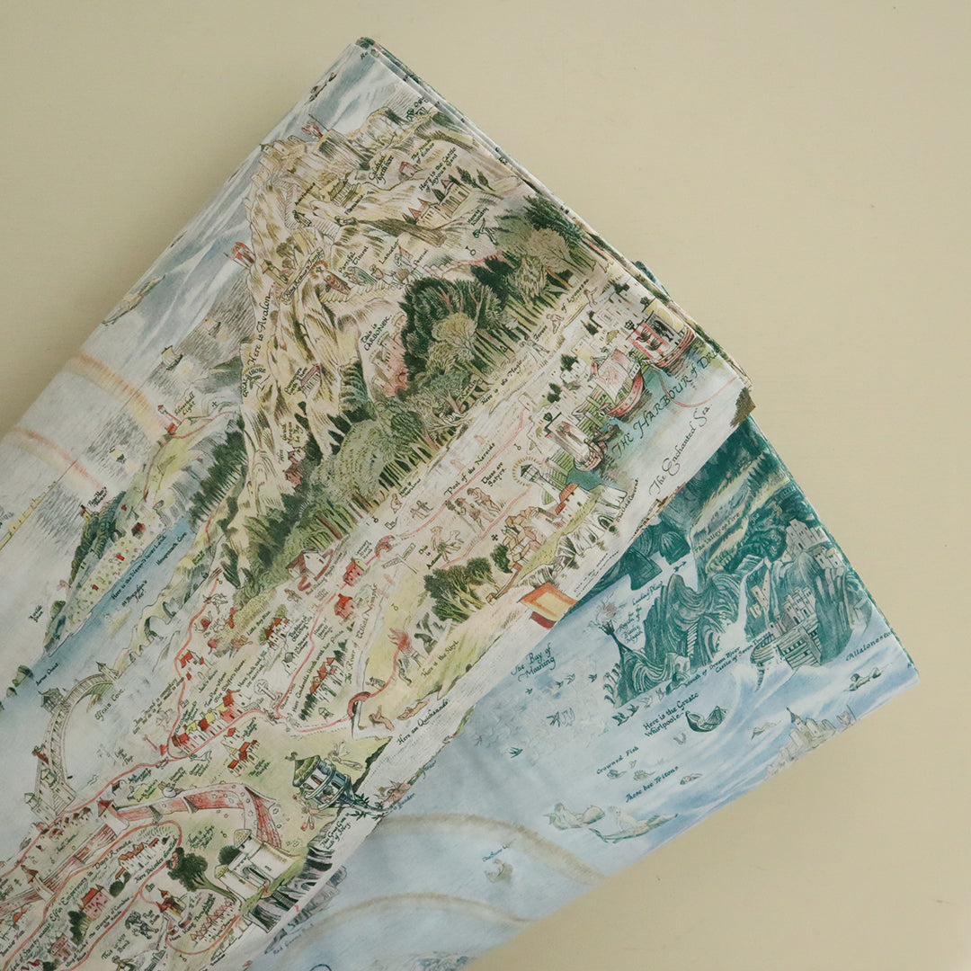 LIBERTY FABRICS「ストーリーマップ」ブルー