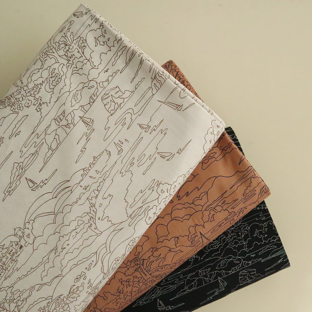 LIBERTY FABRICS「シーサイド・ランブル」ブラック