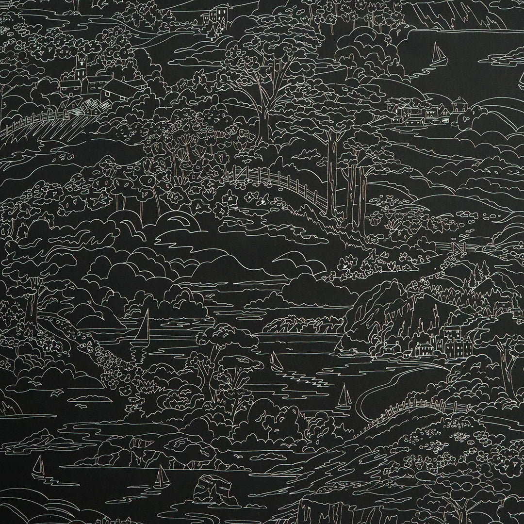 LIBERTY FABRICS「シーサイド・ランブル」ブラック