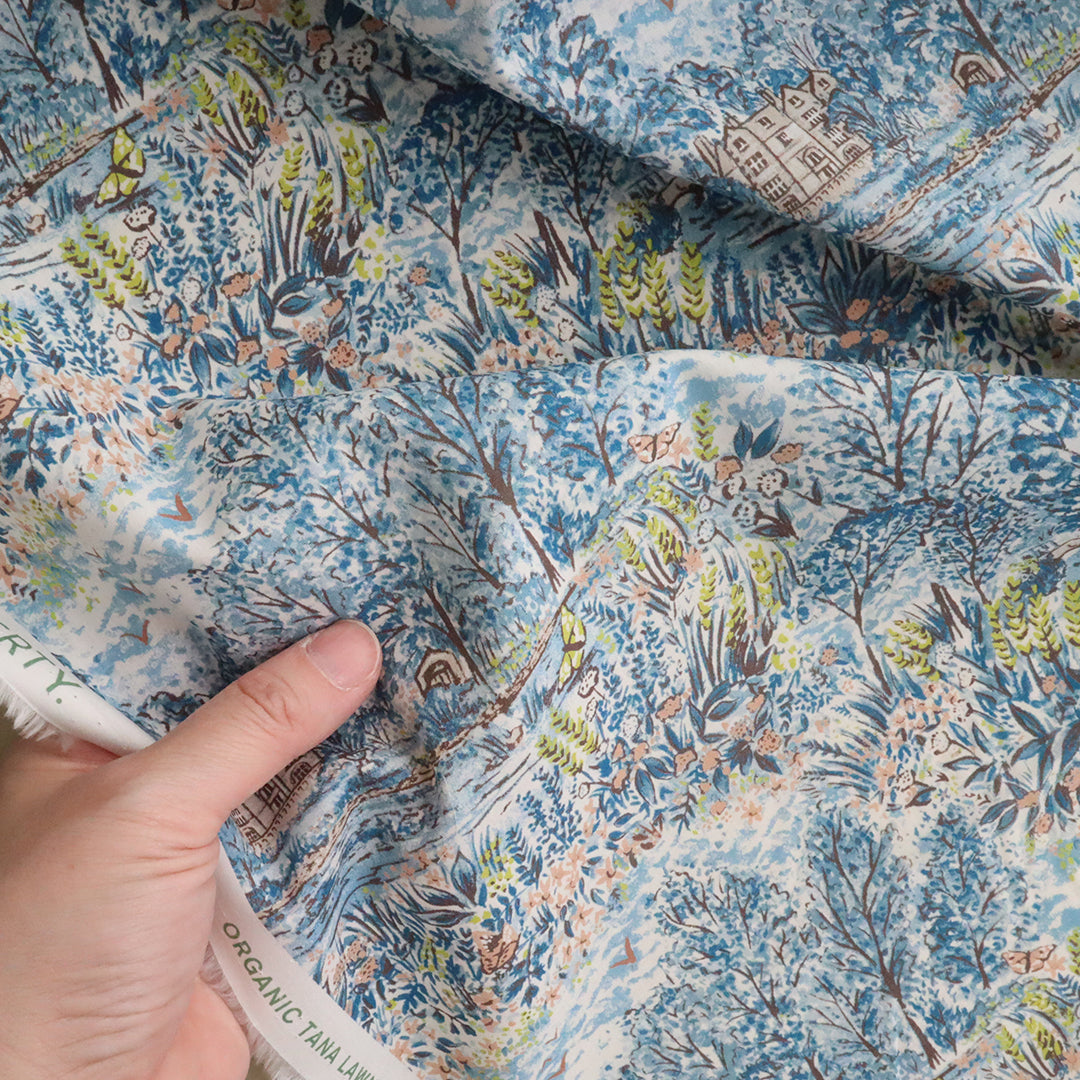 LIBERTY FABRICS「グレンコット・ハウス」ブルー