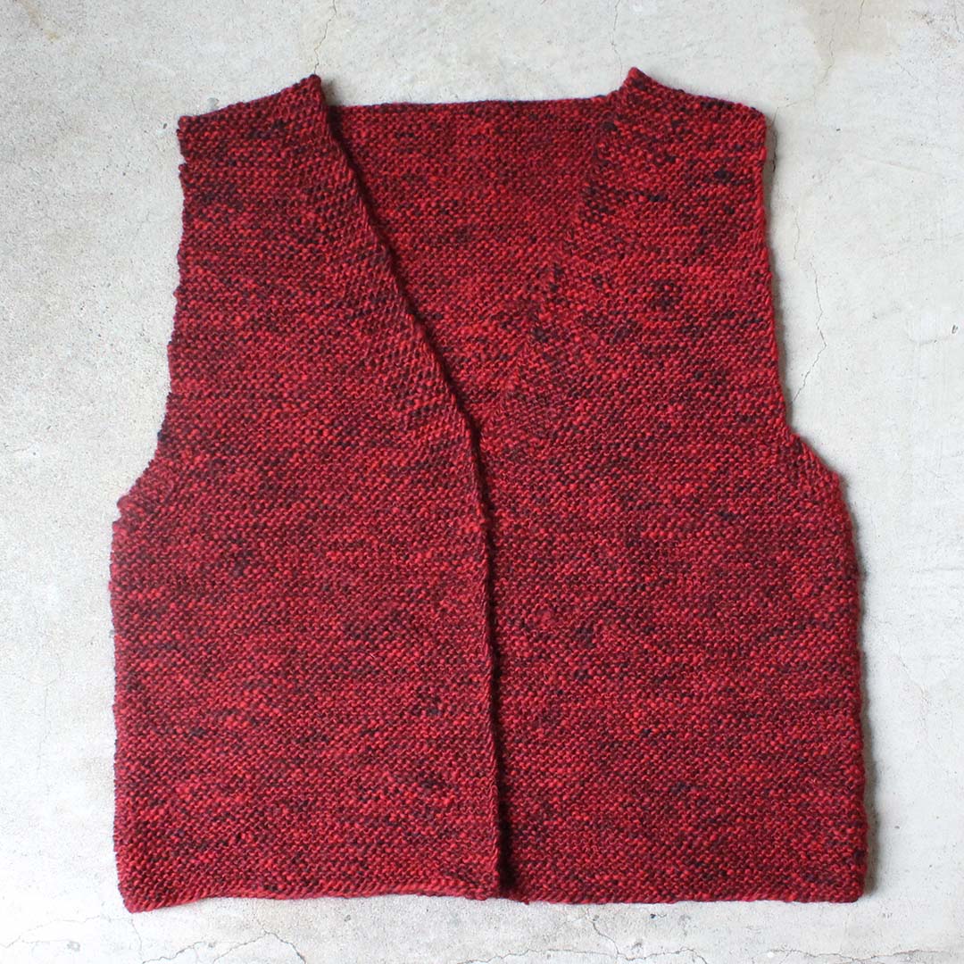 ガーター編みのジレ キット