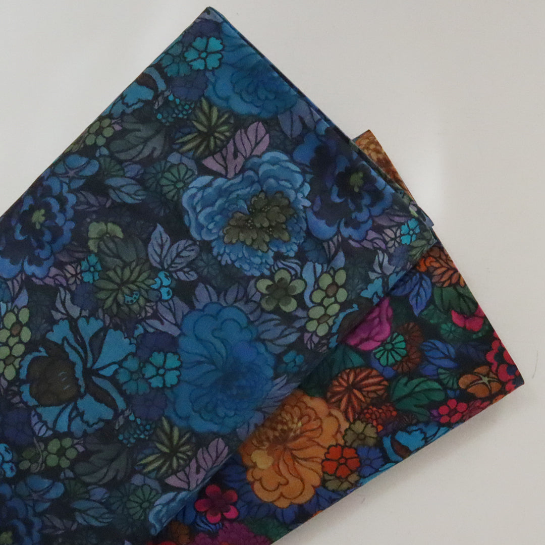 LIBERTY FABRICS 「ヘリテージ・ガーデン」ピンク×パープル