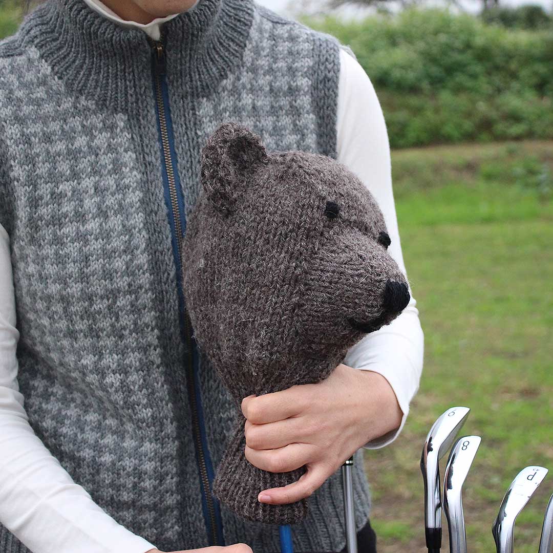 【受注製品】Golf Friends クマのドライバーヘッドカバー(完成品)
