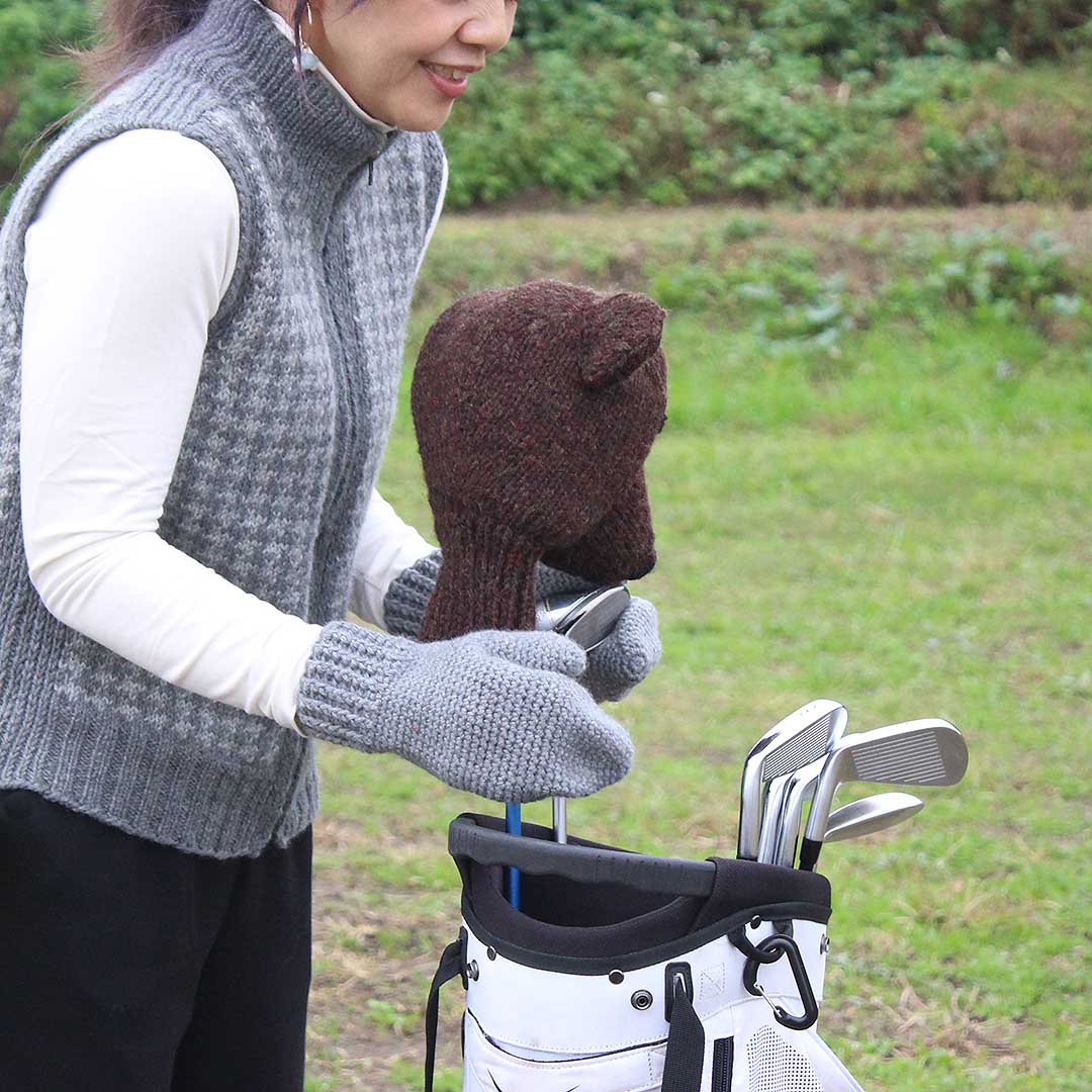 【受注製品】Golf Friends 細編みのミトン (完成品)