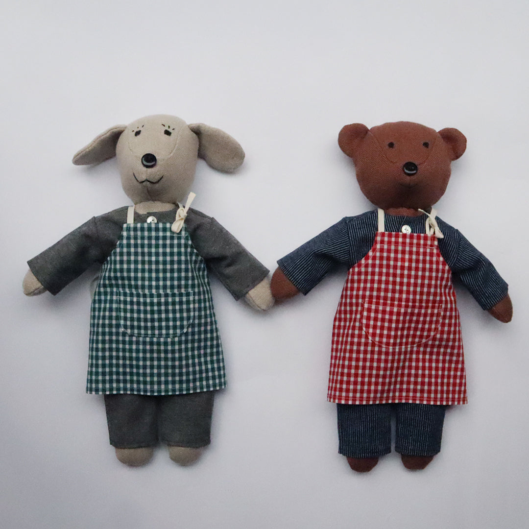 新作【キット】クゥクゥとフラクシィ着せ替え材料セット オールインワンとエプロン(説明書付き)