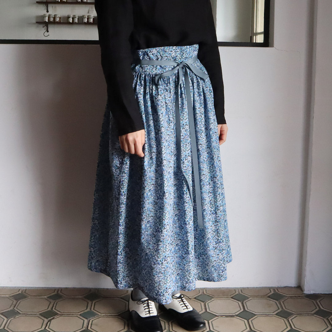 (93) ISHIKAWA LABO レオパードギャザーたっぷりスカート NV87cm
