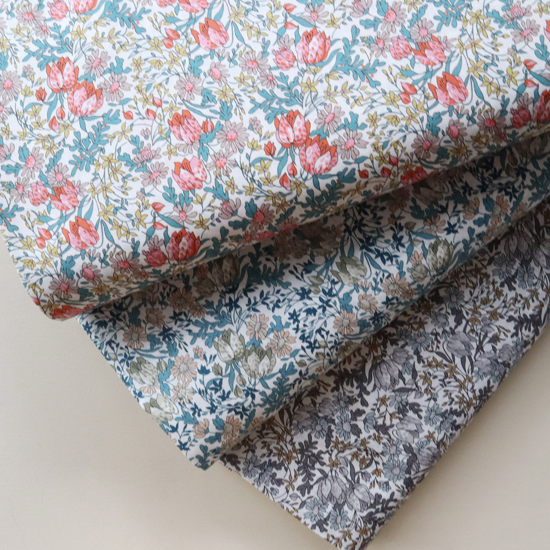 LIBERTY FABRICS「フランチェスカ・チューリップ」グレー