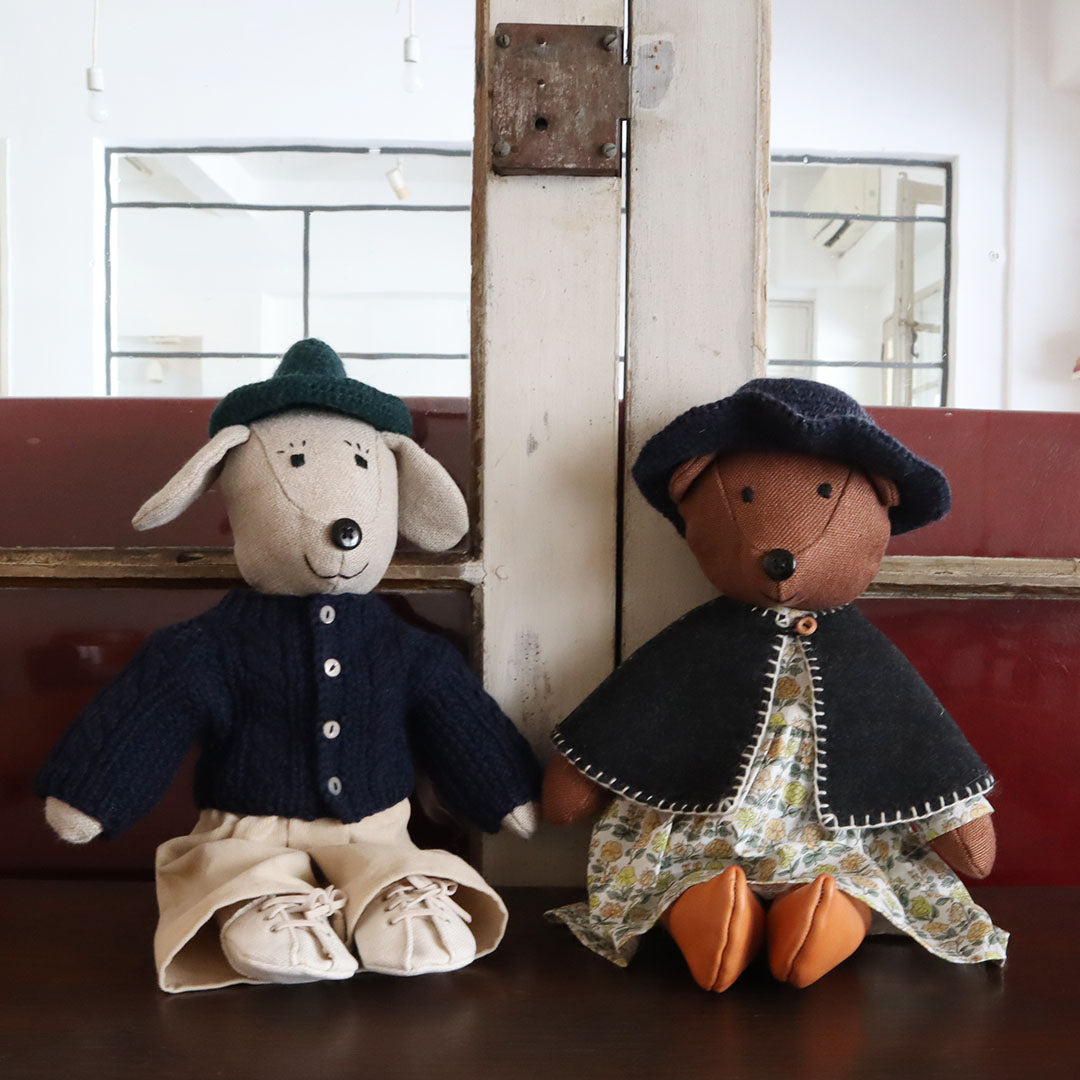 【完成品】クゥクゥの着せ替えコーディネート ウールの中折れ帽子