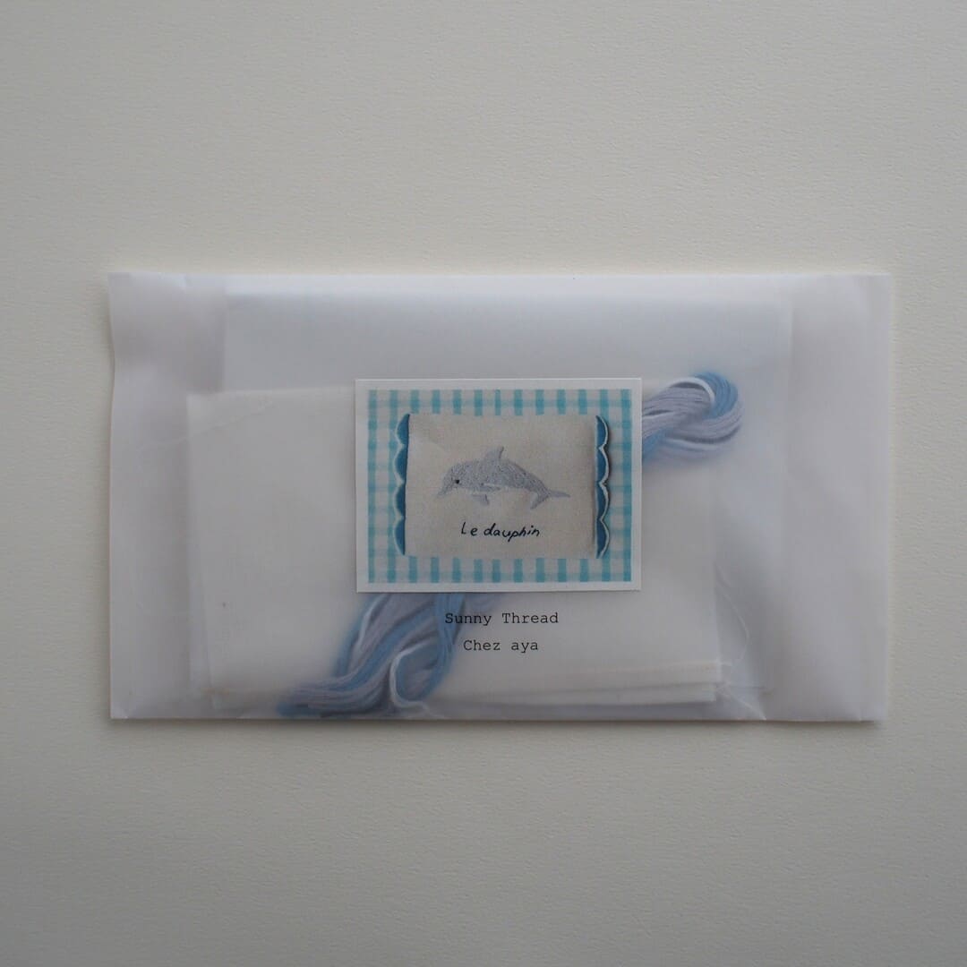 刺繍キット イルカのティッシュケース
