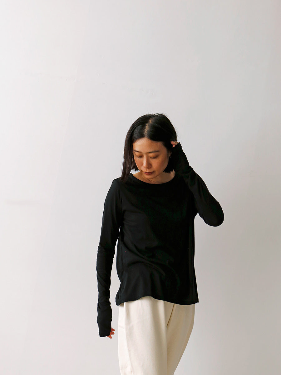 HÉRNI No.30 ロングスリーブ【コットンカシミヤ】