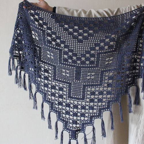 方眼編みのショール パターン – Envelope - エンベロープオンライン