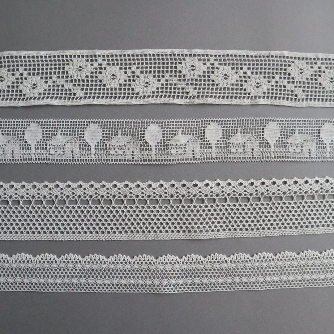 綿トーションレース　9点 コットントーションレース 綿トーション 生成り 幅：約