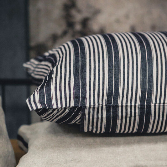 LIBECO ピローケース タックストライプ