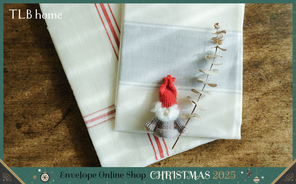 静かな冬の日々を照らす、二枚のキッチンクロス