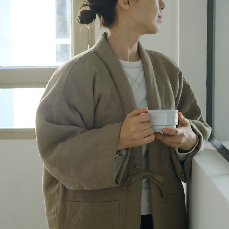まるで着るお布団。ぽかぽかリネンの半纏