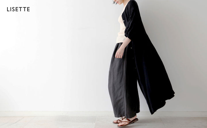 一枚でも羽織としても、夏の黒ロブ