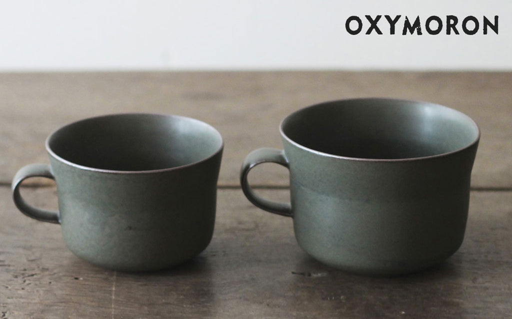 tableware for "OXYMORON"グリーンのカップ