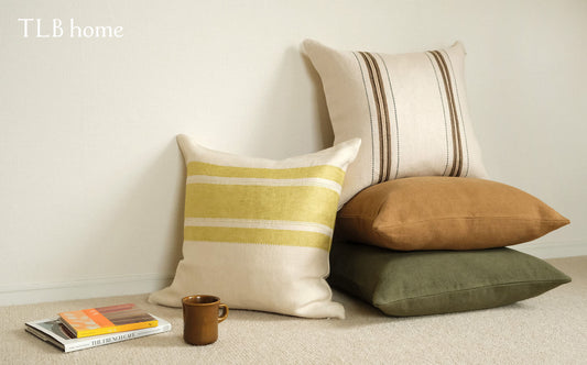 LIBECO クッションカバー再入荷