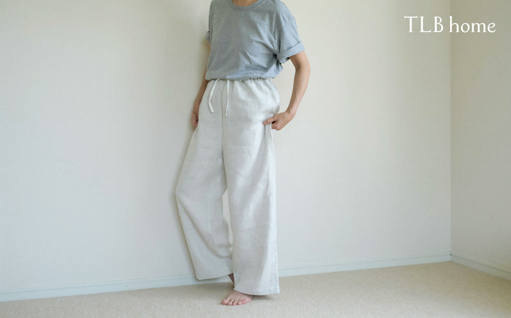 爽やかなリネンスリープパンツ
