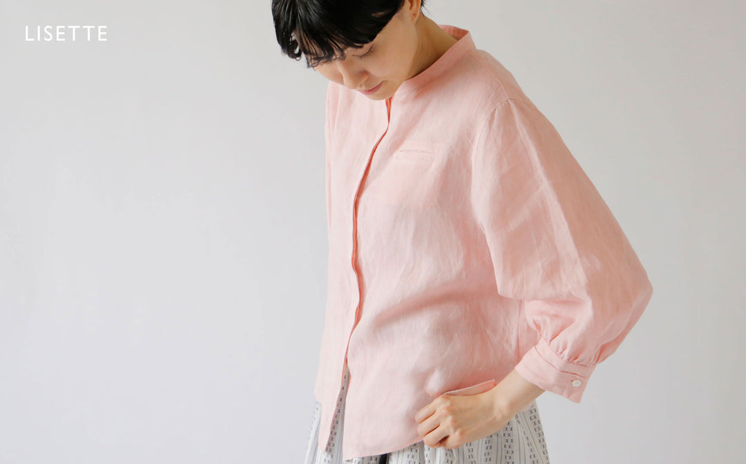 【再入荷】人気のリネンブラウス「ソレンヌ/ ローズ」