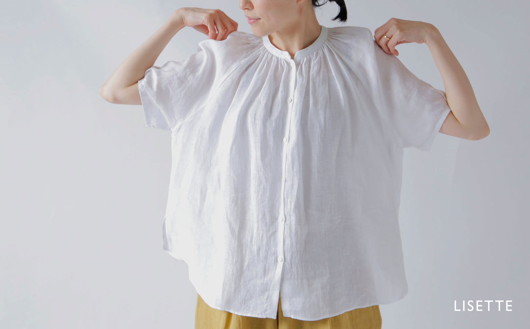 リネンのブラウス「ミエット」再入荷