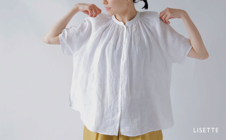 リネンのブラウス「ミエット」再入荷