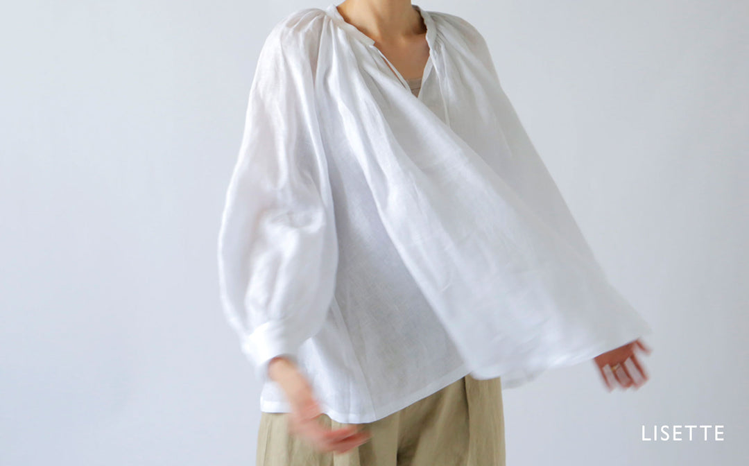 【再入荷】リネンブラウス「エリーザ」