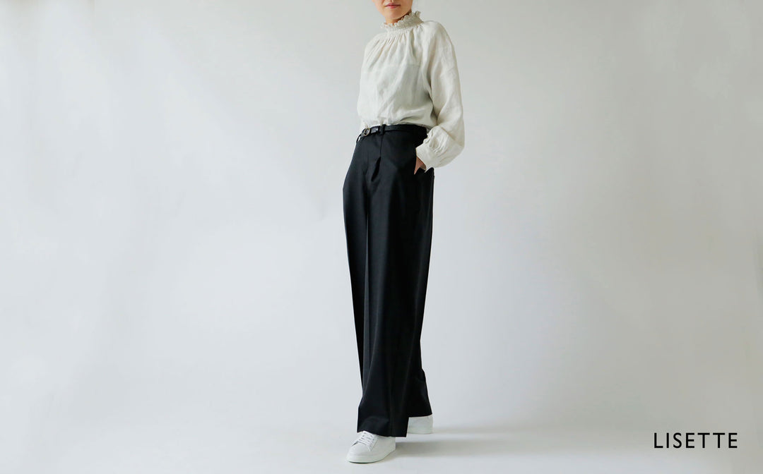 マニッシュなペグトップパンツ