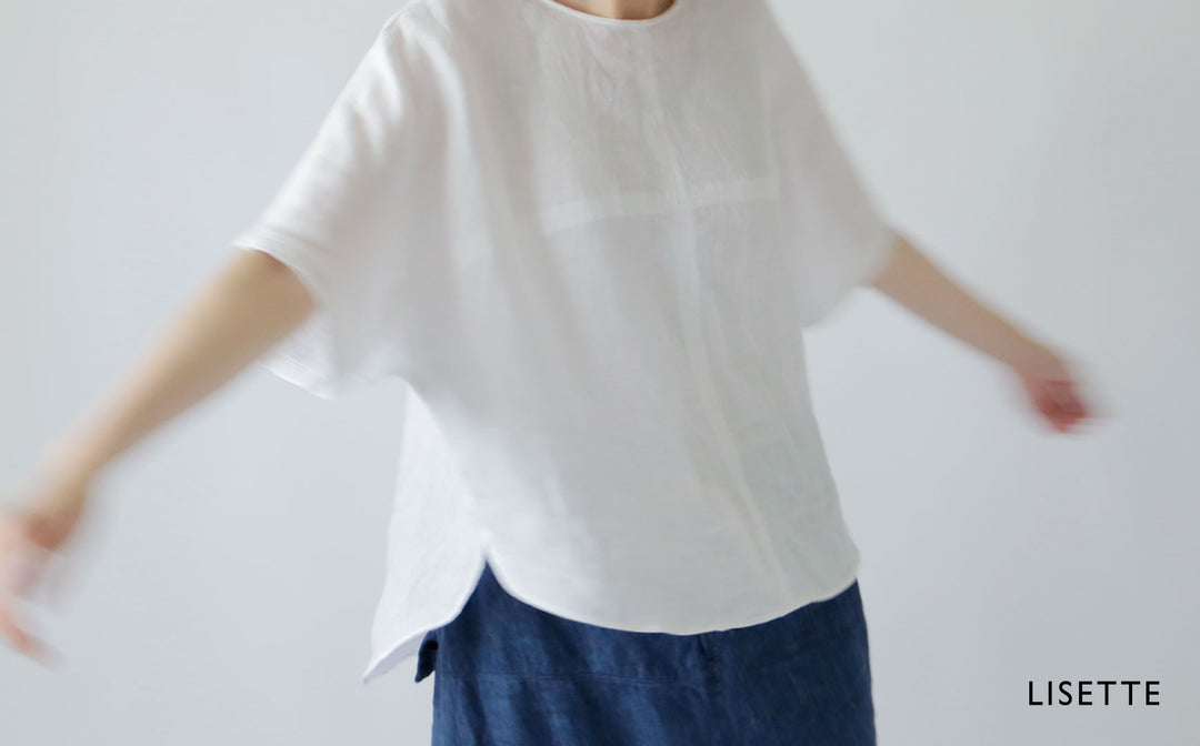 Tシャツみたいに着られるリネンのブラウス「フラヴィ」