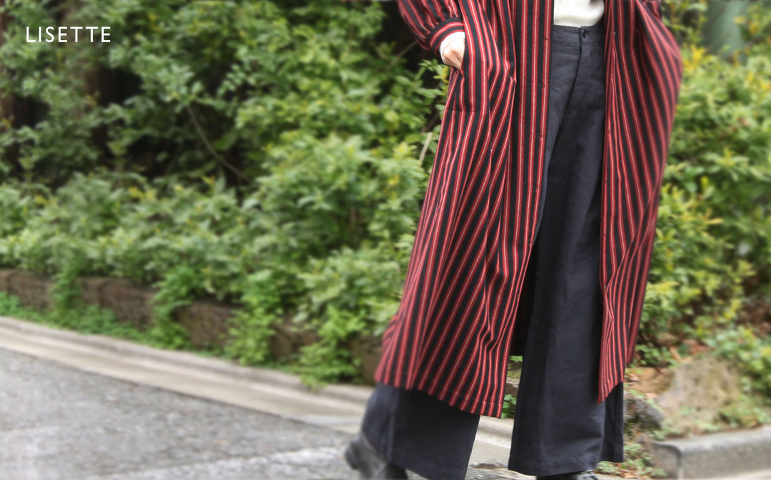 かさねて はおって 一年中履くワイドパンツ