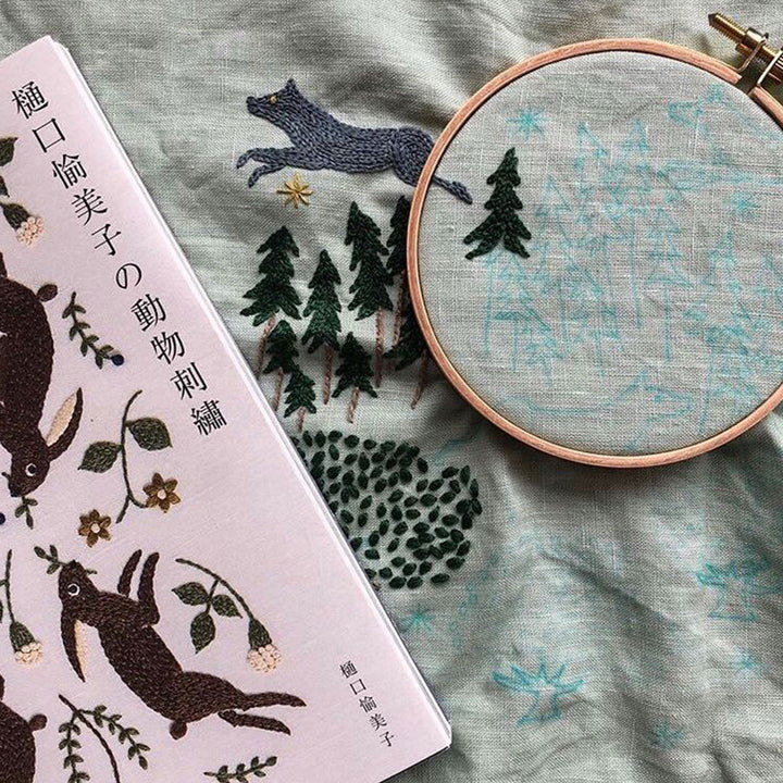 樋口愉美子の動物刺繍