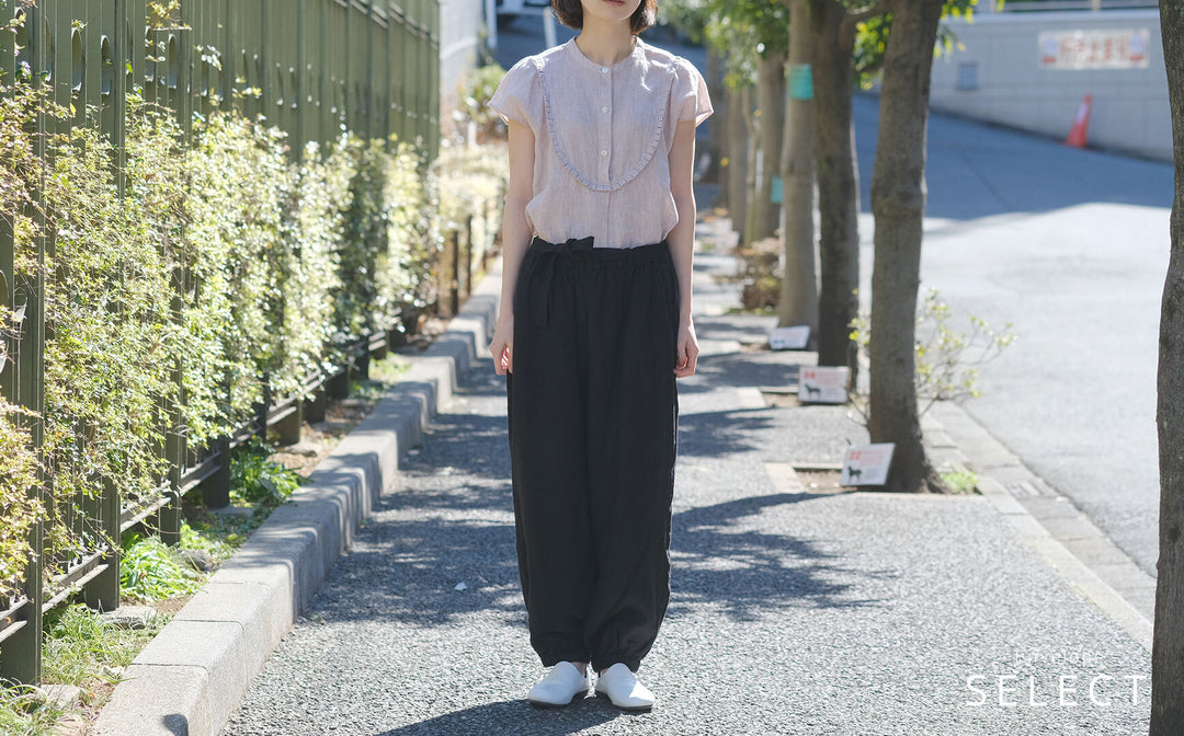 SALUÉ　リネンのイージーパンツ