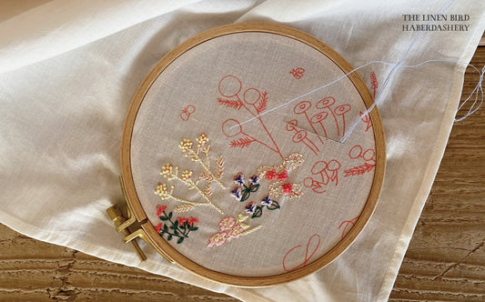 ハンカチの刺しゅうキット