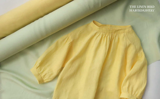 スタンドカラーのギャザーブラウス　生地セット