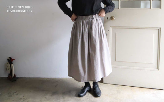 型紙　ウエストゴムのタックスカート