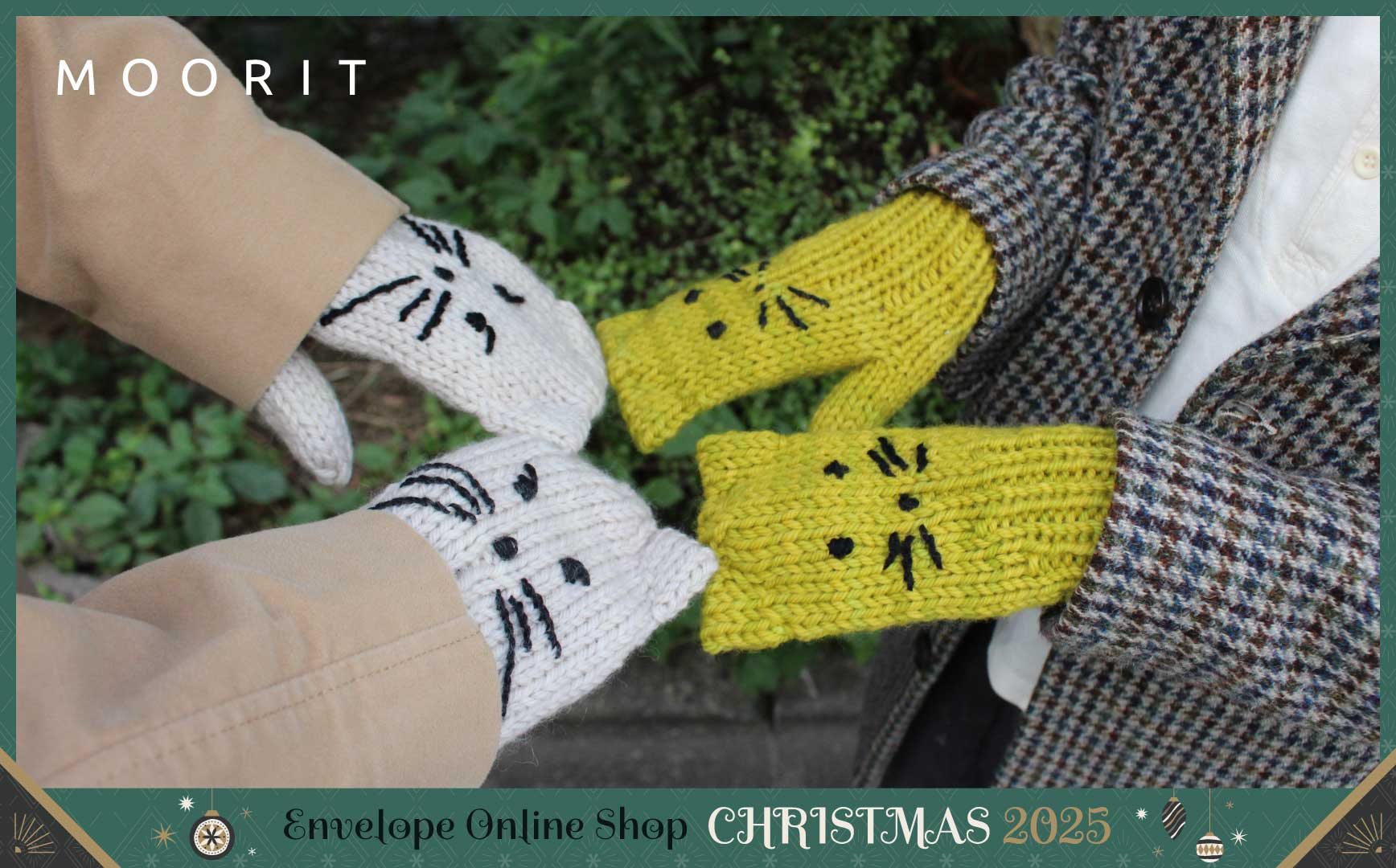 指先まであたたかい、ねこミトンキット