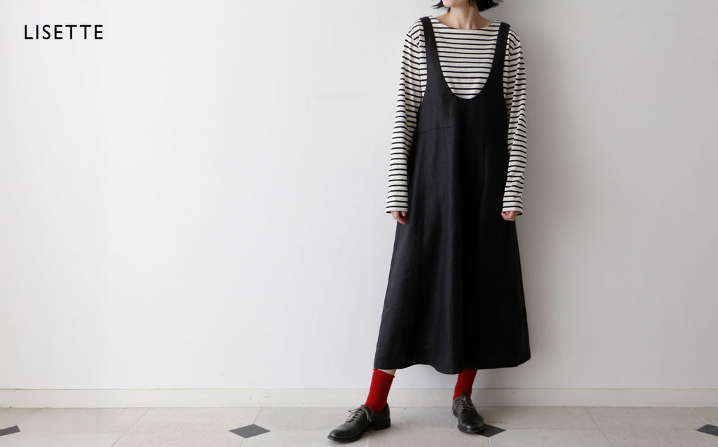 長く愛せるリネンツイルのジャンパースカート