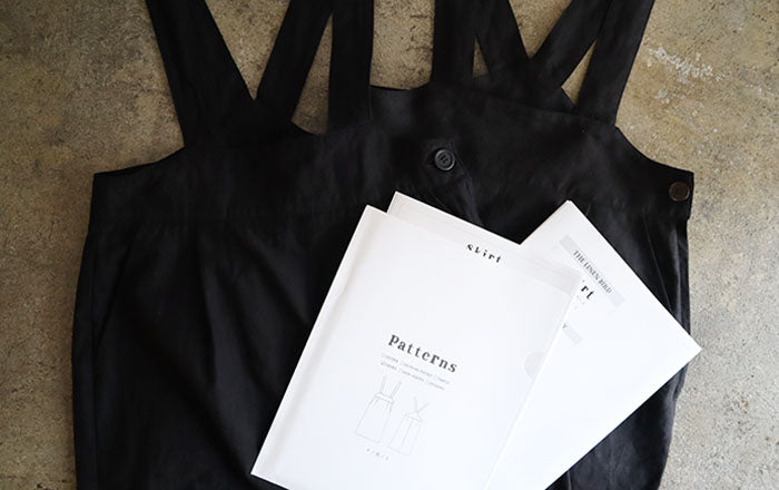 the linen bird haberdashery-オリジナルパターン【サロペットスカート】