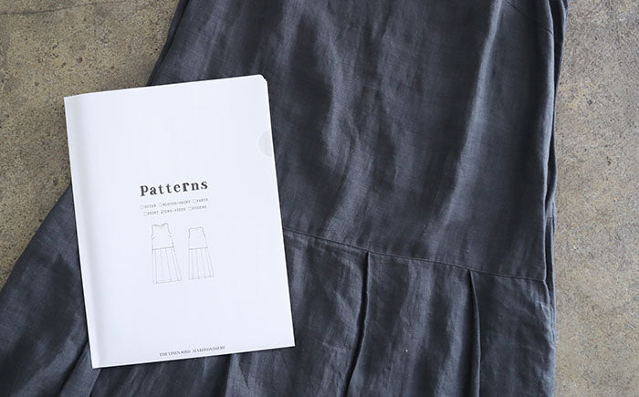 the linen bird haberdashery-「ローウエスト切替えのタックワンピース」