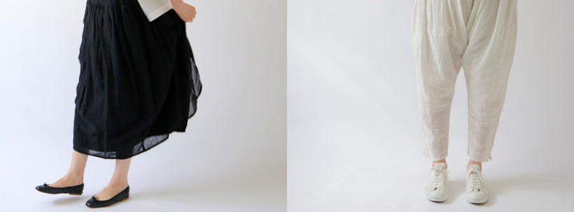 LISETTE-オリエンタルな雰囲気を放つバンブーコットンのパンツとスカート