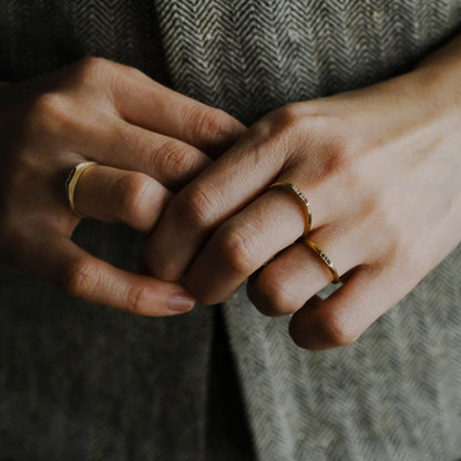 【受注商品】［cobaco］Birthstone Ring_signet