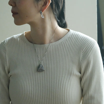 ［装身具LCF］原石水晶のピアス　二石