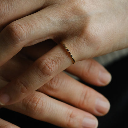 【受注商品】［cobaco］Birthstone Ring_milgrain