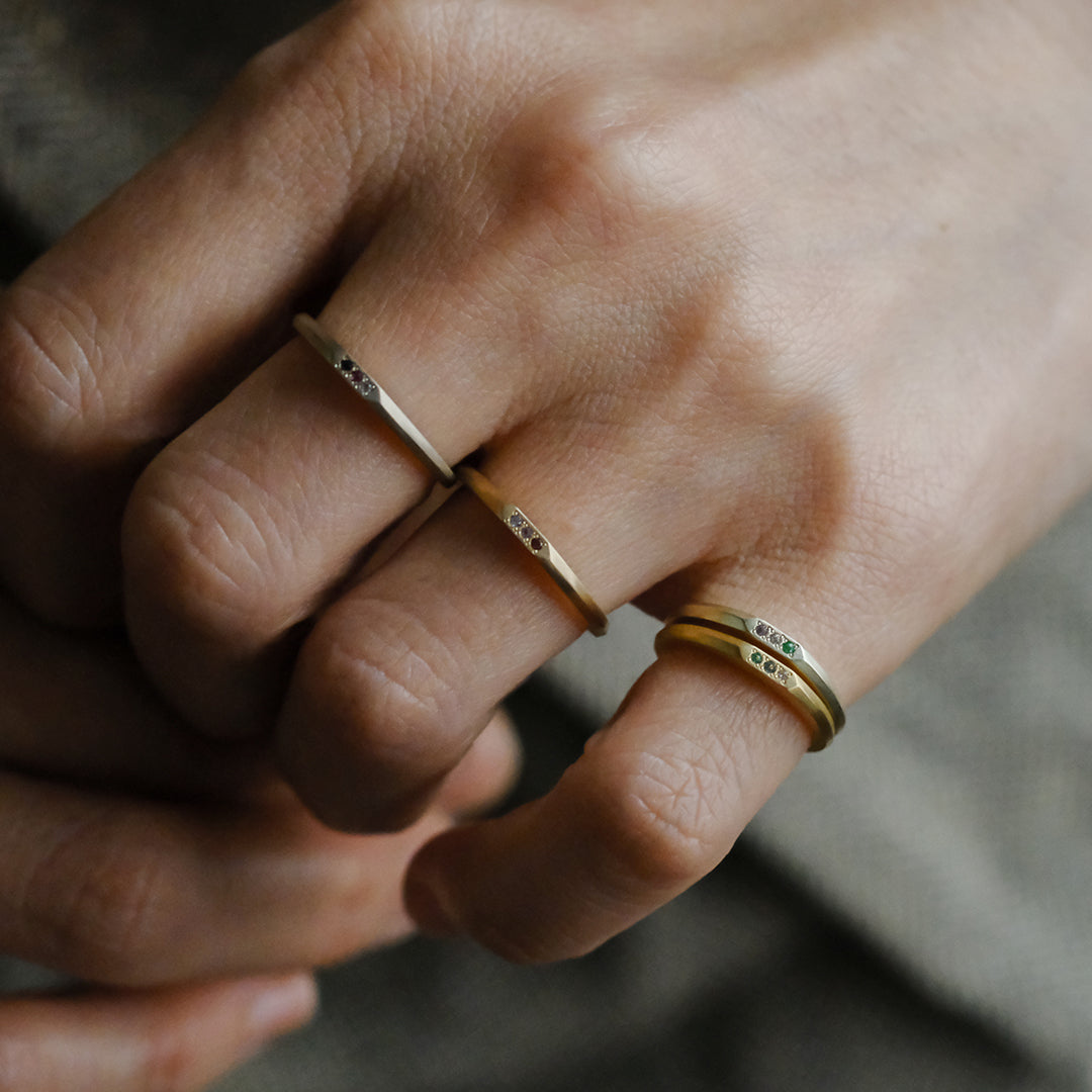 【受注商品】［cobaco］Birthstone Ring_signet