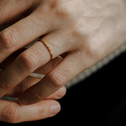 【受注商品】［cobaco］Birthstone Ring_milgrain